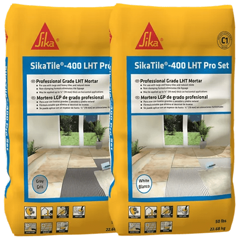 SikaTile®-400 LHT Pro Set Heavy Tile Mortar - Pallet of 48 Bags