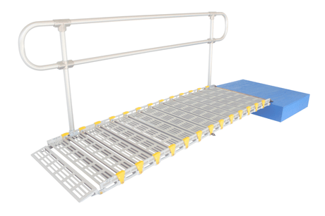 26" Wide Modular Ramp System with Loop End Handrails - Roll - A - Ramp