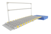 30" Wide Modular Ramp System with Straight End Handrails - Roll - A - Ramp