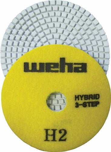 4" Weha 3 Step Hybrid Diamond Polishing Pad Set of 3 13350SET