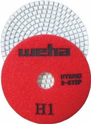 4" Weha 3 Step Hybrid Diamond Polishing Pad Set of 3 13350SET