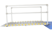 48" Wide Modular Ramp System with Straight End Handrails - Roll - A - Ramp