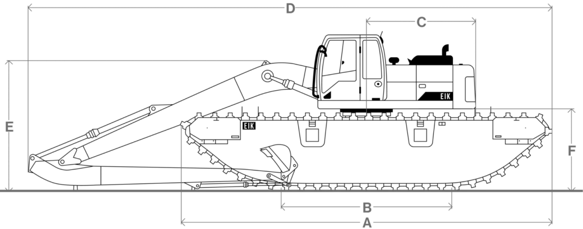 Amphibious Excavator Undercarriage - AM300 - 2 - EIK Solutions