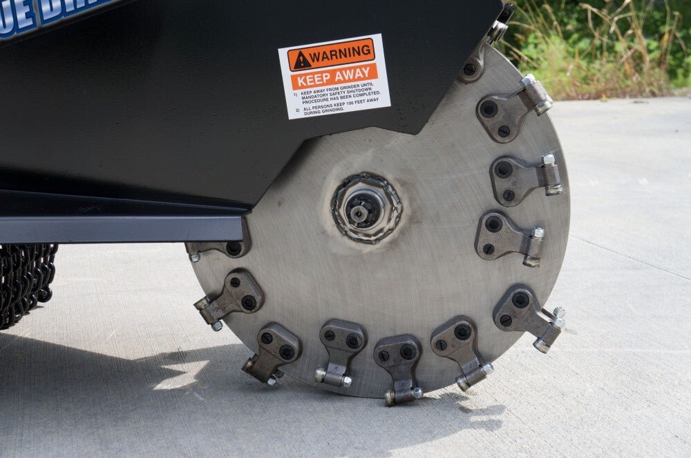 Blue Diamond® Skid Steer Swing Arm Stump Grinder - Blue Diamond Attachments