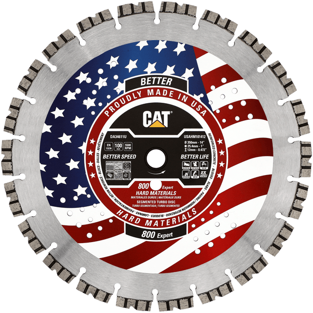 Cat 800 Expert Diamond Blade for Hard Materials - 12mm Segment - Cat Diamond Tools