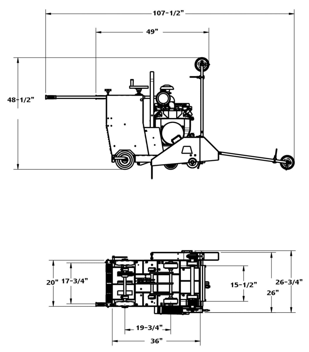 CC2500 Medium Walk Behind Saw - Diamond Products