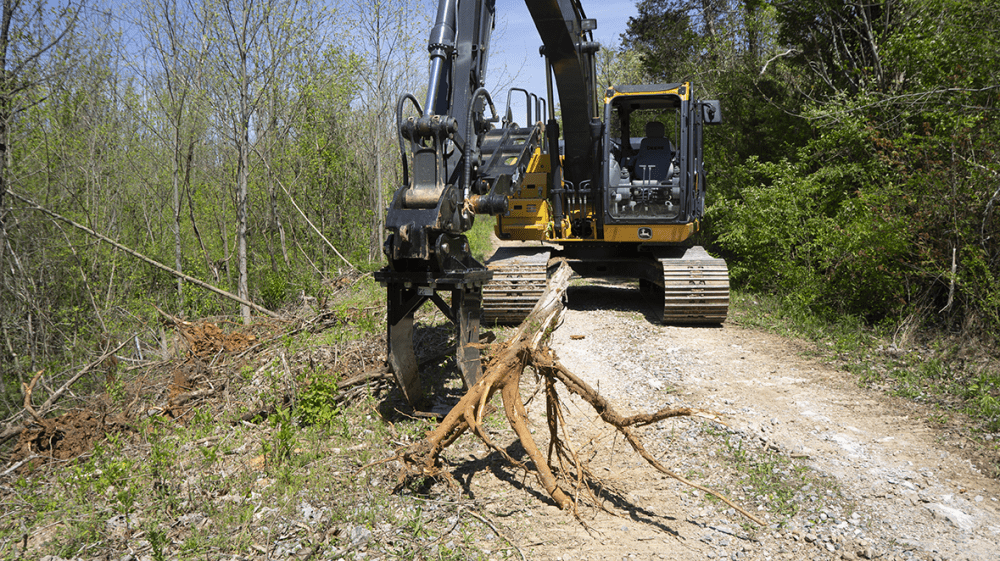 Excavator Tree Grubber - Blue Diamond Attachments