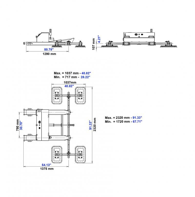 FMVLA Fork Mounted Vacuum Lifting Attachment FMVLA