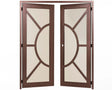 Kronos Double Iron Doors - Dark Bronze - Custom Iron Door Pros