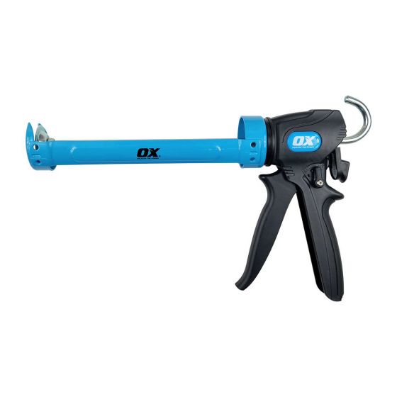 OX Pro 10-Ounce / 310ml Dual Thrust Caulk Gun | 12:1 & 24:1 Thrust Ratio - Ox Tools