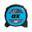 OX Pro 35-Foot Tuff Blade Tape Measure - Magnetic Dual Hook & 1 1/4" Wide Blade Ox Tools