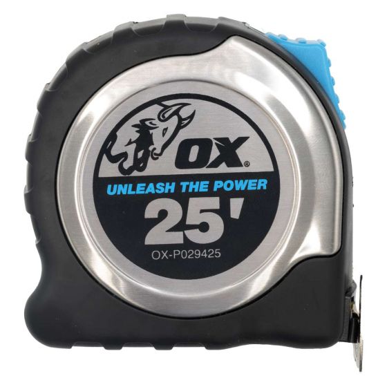 OX Pro SST Tape Measure - Standard Scale | Length: 16' / 5m | Width: 1-1/5" / 25mm - Ox Tools