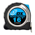 OX Pro SST Tape Measure - Standard Scale | Length: 16' / 5m | Width: 1-1/5" / 25mm - Ox Tools