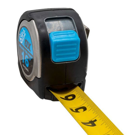 OX Pro SST Tape Measure - Standard Scale | Length: 16' / 5m | Width: 1-1/5" / 25mm - Ox Tools