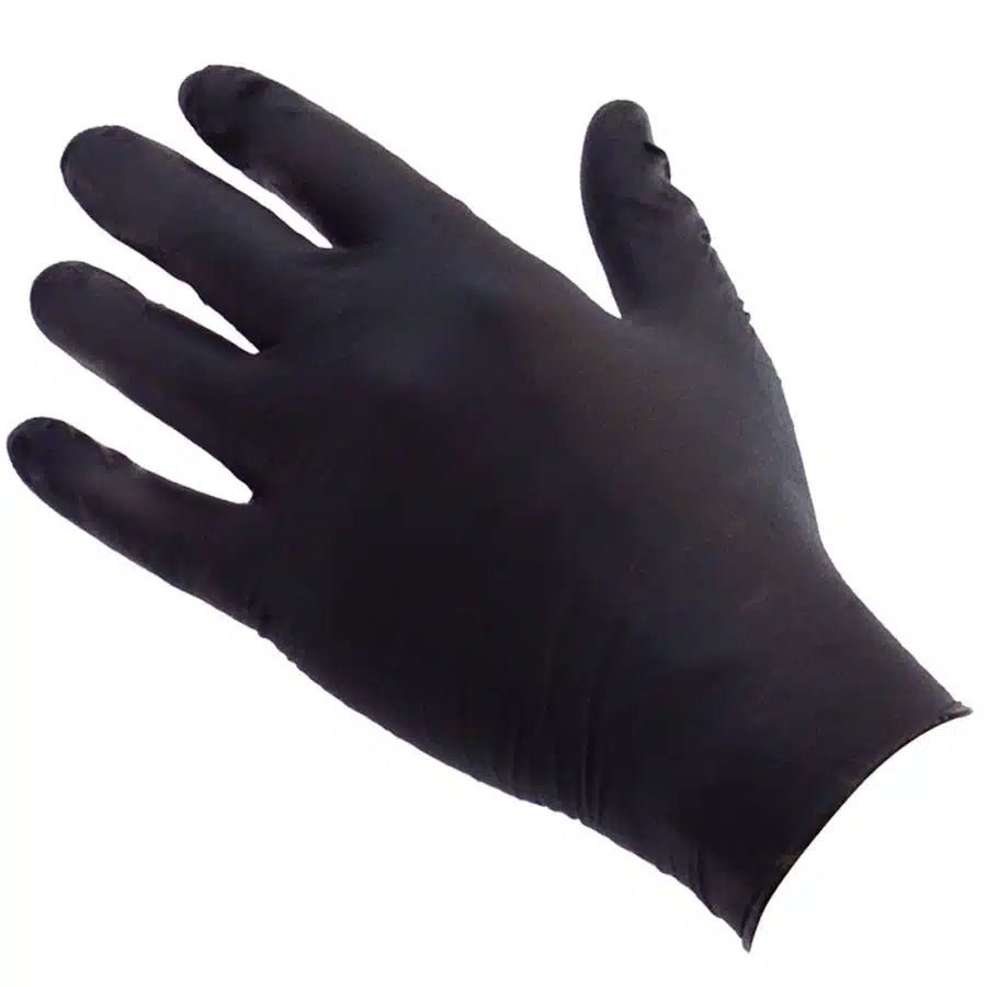 ShuBee Black Gauntlet Silver Edition Black Nitrile Gloves D SB NGB PF XL