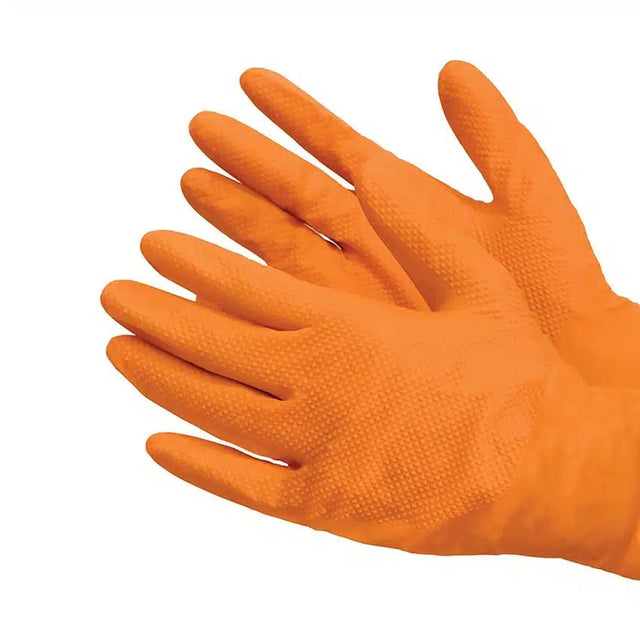 ShuBee Orangathangs Orange Nitrile Gloves D SB OTHANGS - XL