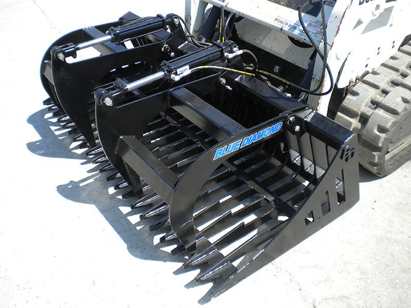 Skid Steer Rock Bucket Grapple – Standard Duty - Blue Diamond Attachments