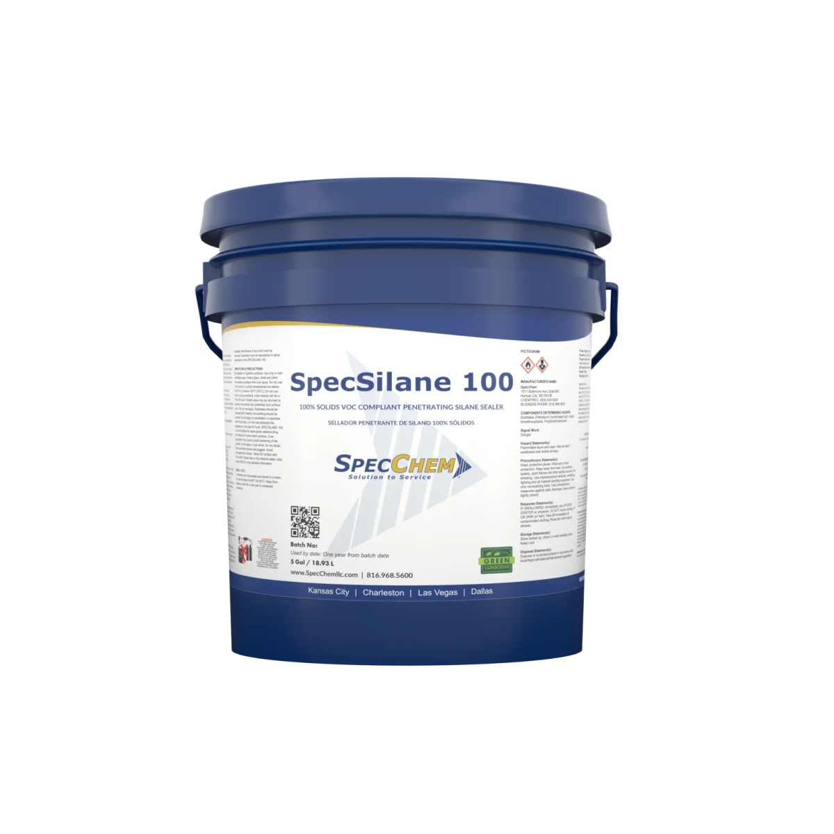 SpecSilane 100 - 100% Solids VOC - Compliant Penetrating Silane Sealer S100 - 5