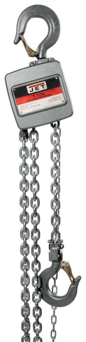 1-Ton Aluminum Hand Chain Hoist with 10ft of Lift | AL100-100-10 Jet