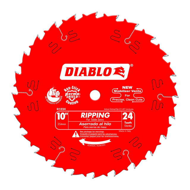 10 in. x 24 Tooth Ripping Saw Blade - 8 per Order - Diamond Tool Store