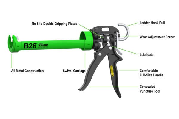 1/10 Gallon B-Line Manual Cartridge Gun w/ Highest Thrust 26:1 Drive (10 Count) - Diamond Tool Store