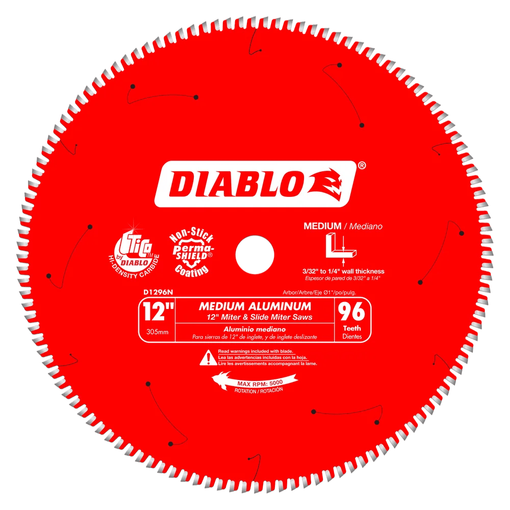 12 in. X 96 Tooth Medium Aluminum Saw Blade - 4 per Order Diablo Tools