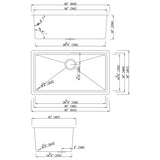 18g Micro Radius 32×18 Single Bowl Undermount Stainless Steel Kitchen Sink - Dakota Sinks