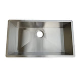 18g Zero Radius 32×18 Single Bowl Undermount Stainless Steel Kitchen Sink - Dakota Sinks