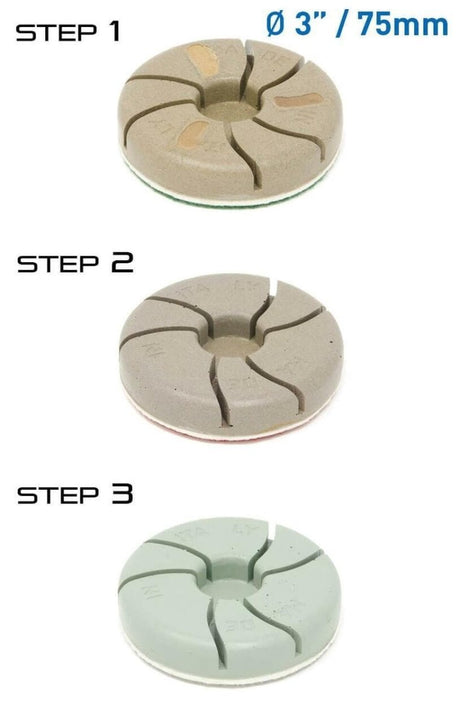 3 Step Polishing Pads for HG Hyper Grinder - Diamond Tool Store