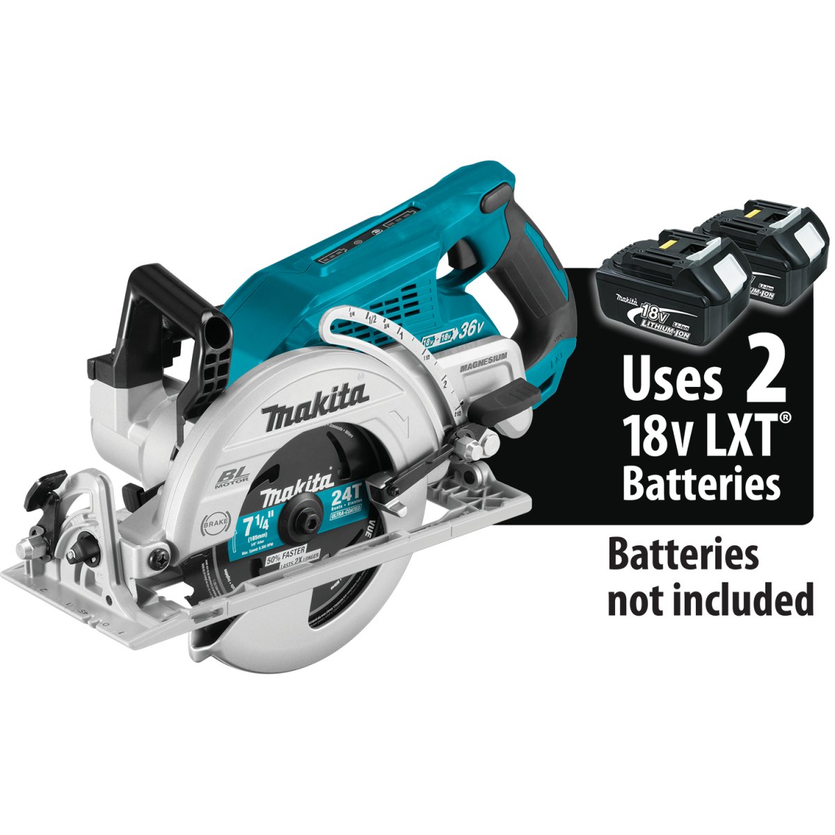 36V (18V X2) LXT® Brushless Rear Handle 7‑1/4" Circular Saw - Diamond Tool Store