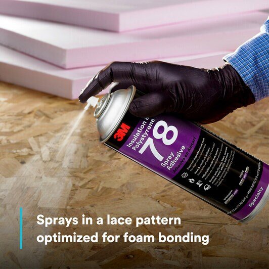 Pack-n-Tape  3M 78 Polystyrene Foam Insulation Spray Adhesive Translucent,  5 Gallon Pail, 1 per case Bulk - Pack-n-Tape
