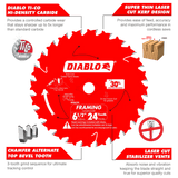 6-1/2 in. 24-Tooth Framing Saw Blade - 20 per Order - Diamond Tool Store