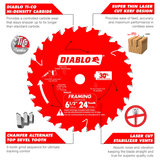 6-1/2 in. 24-Tooth Framing Saw Blade - 24 per Order - Diamond Tool Store