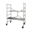 6' High Portable Aluminum Scaffold With 5' Casters And 3 Anti-Slip Platforms - Diamond Tool Store