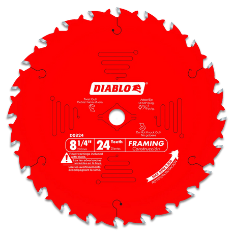 8-1/4 in. x 24 Tooth Framing Saw Blade - 15 per Order - Diamond Tool Store