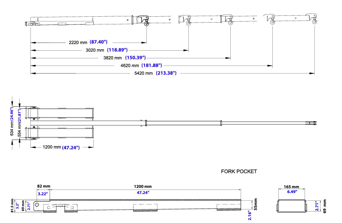 Aardwolf Forklift Booms - Aardwolf