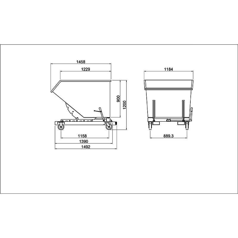 Aardwolf Waste Bin 1000G - Diamond Tool Store