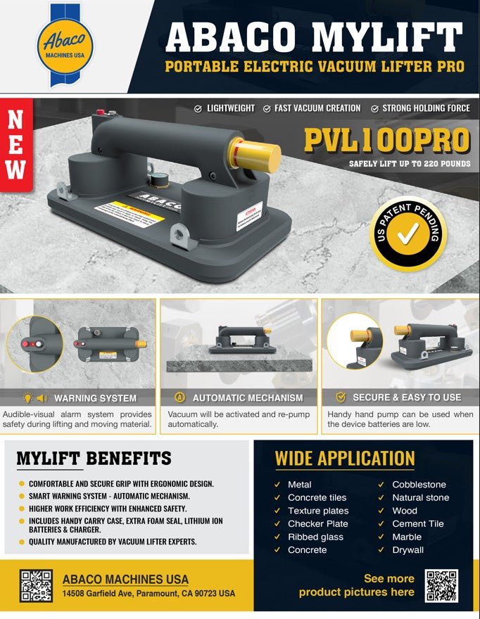 Abaco MYLIFT PVL100PRO - Diamond Tool Store