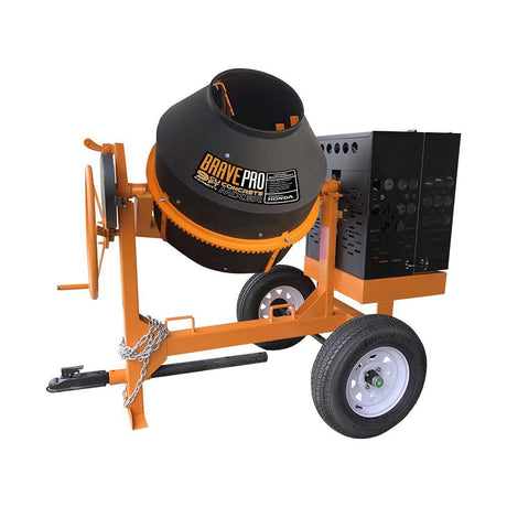 Brave Concrete Mixer | 9 Cu. Ft. Poly Drum | Honda GX270 Brave