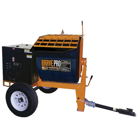 Brave Mortar Mixer | 6 Cu. Ft. Poly Drum | Honda GX240 Brave