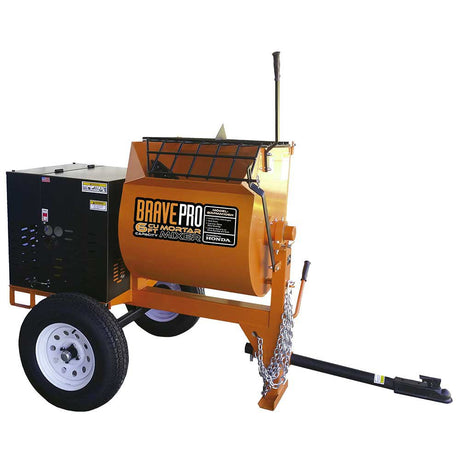 Brave Mortar Mixer | 6 Cu. Ft. Steel Drum | Honda GX240 Brave