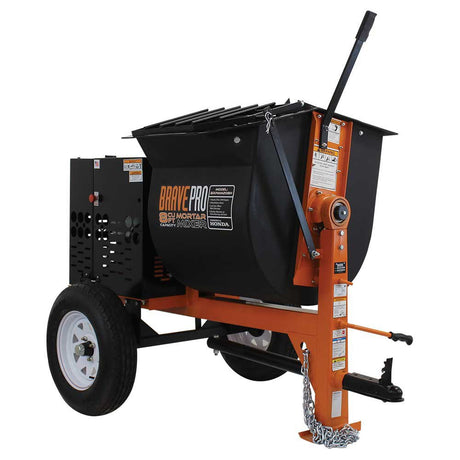 Brave Mortar Mixer | 8 Cu. Ft. Poly Drum | Honda GX240 Brave