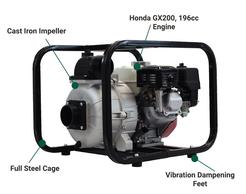 Brave Trash Pump | 3 In. | Honda GX200 - Brave