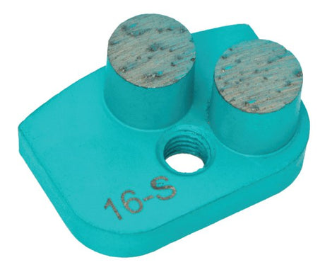 Button 16/18 Grit Soft Bond- 14 X 12Mm -9 Segments - Diamond Tool Store