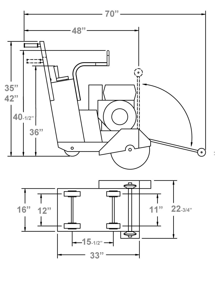 CC1800XL Medium Walk Behind Saw - Diamond Tool Store