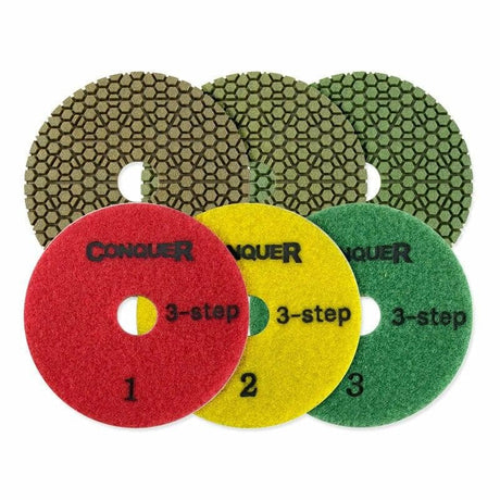 Conquer 3-Step Polishing Pads - Dia Plus