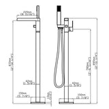 Dakota Sinks DSF-00BTF05BN Signature 11 1/4 Inch Floor Mounted Bathtub Filler - Dakota Sinks