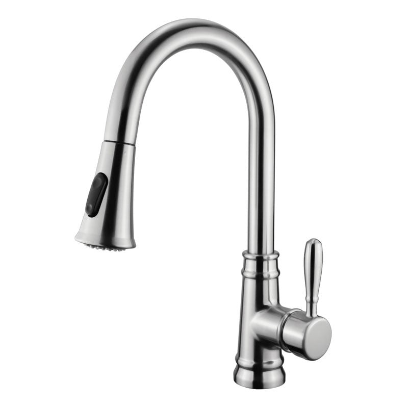 Dakota Sinks DSF-16KPO03 Signature 15 3/4 Inch Single Hole Pull-Down Pre-Rinse Kitchen Faucet - Dakota Sinks