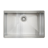 Dakota Sinks DSL-3020 Signature L-Series 30 x 20 Inch Flat Ledge Single Bowl Undermount Stainless Steel Kitchen Sink - Satin Brushed Nickel - Dakota Sinks