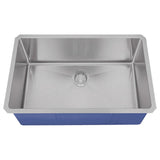 Dakota Sinks DSM-3018 Signature M-Series 30 Inch Micro Radius Single D-Bowl Undermount Kitchen Sink with Bottom Grid - Dakota Sinks